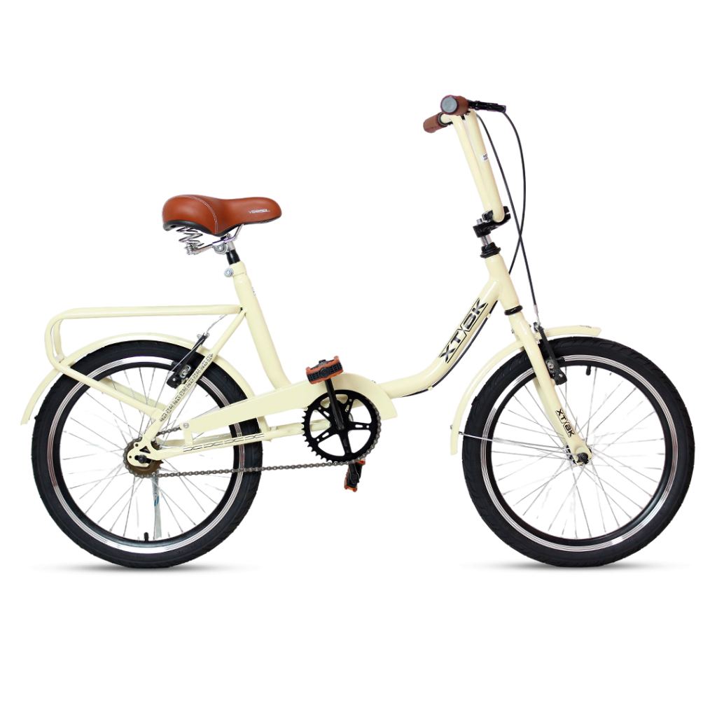 ひらばやし Bicicleta Aro 20 Retrô com Acessórios Gourmet Fênix Freio V-Brake
