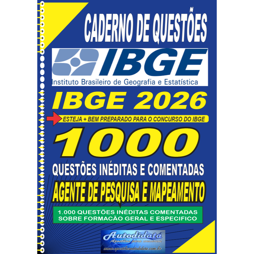 Caderno de Questões concurso do IBGE 2025 - Agente de Pesquisa e ...