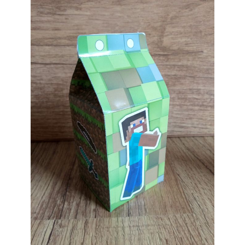 Caixa Minecraft MILK PERSONALIZADA 10 unidades | Shopee Brasil