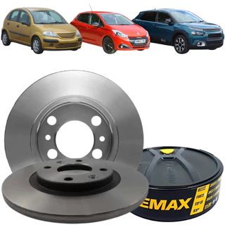 Par Disco Freio Dianteiro Sólido C3 206 Sw 208 307 Sw em Oferta na Shopee