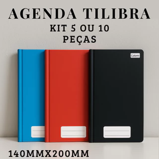 KIT 5 Ou 10 Agendas Brochura Caderno 80 Folhas Tilibra Escola Universidade Faculdade 140MMx200MM em Oferta na Shopee