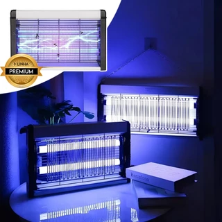 Mata Mosquito Elétrico Viccoli com Luz UV Dupla 40W Armadilha Mosca Pernilongo PREMIUM