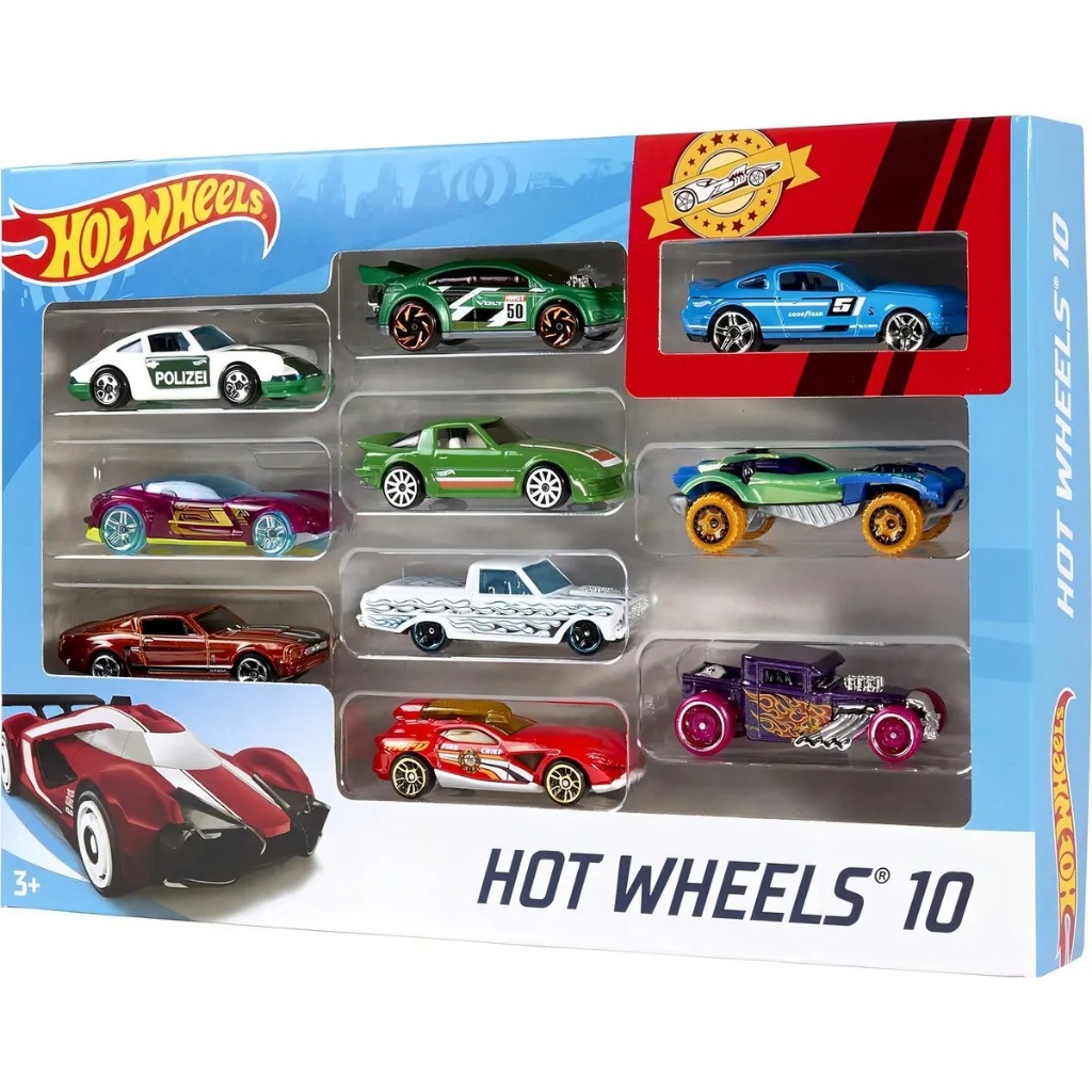 Pacote Hot Wheels Die Cast De 10 Carros- Leia A Descrição | Shopee Brasil