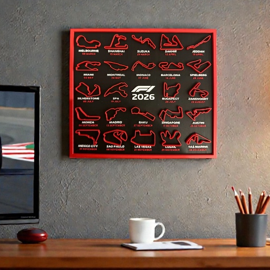 Quadro Decorativo Fórmula 1 – Temporada 2026