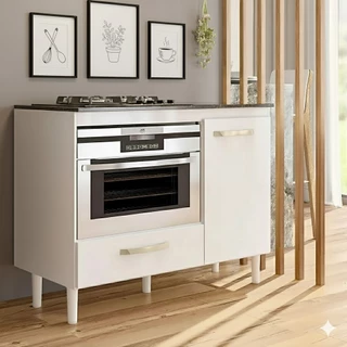 Balcão para Cooktop 4 Bocas e Forno T&T - Cores em Oferta na Shopee