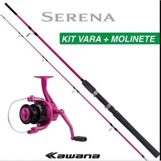 Kit Serena 5000 kawana-Maruri Molinete+ Vara Rosa em Oferta na Shopee