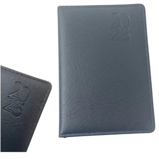 Agenda Executiva Costurada Diária Capa Couro 2026 205x145mm Preta