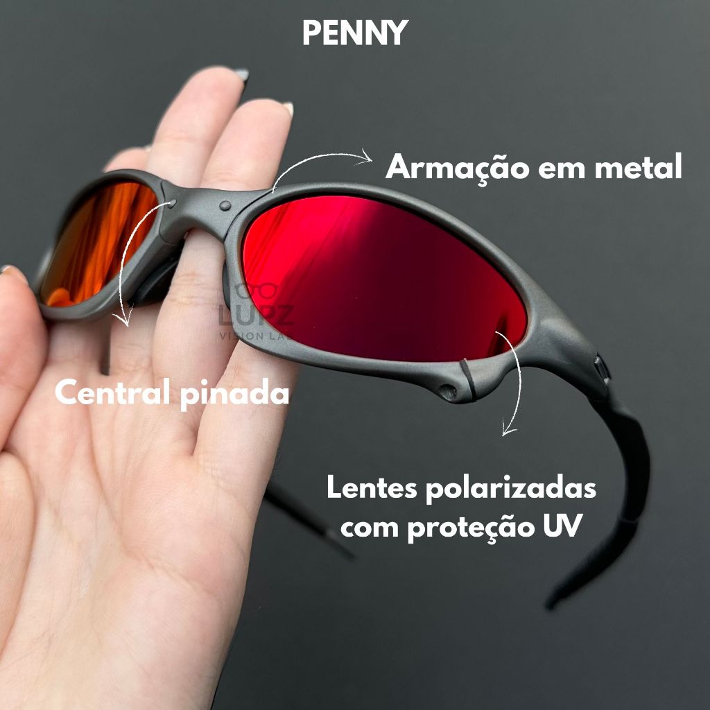 Óculos de sol Pny Metal Polarizada UV Ferro Pinada