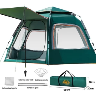 New Hawaii Barraca Acampamento Automática Grande,Barraca Camping 6-8 Pessoas 270*270*155CM em Oferta na Shopee