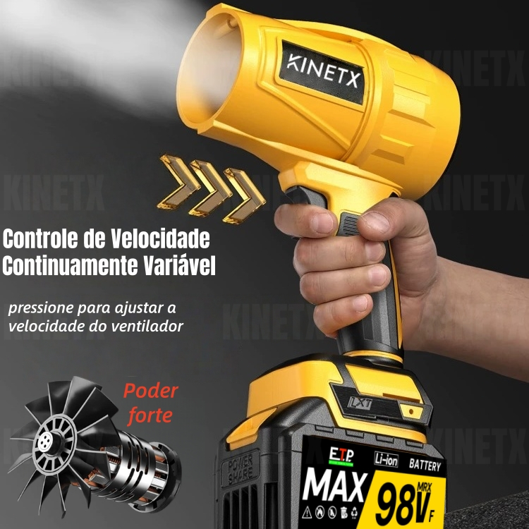 KINETX Soprador De Folhas Turbo Portáti Soprador Turbo Port 21V