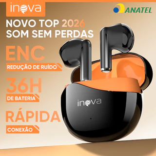 INOVA Fones Bluetooth Grave Profundo 36h Bateria ENC 13mm Driver Conforto Perfeito em Oferta na Shopee