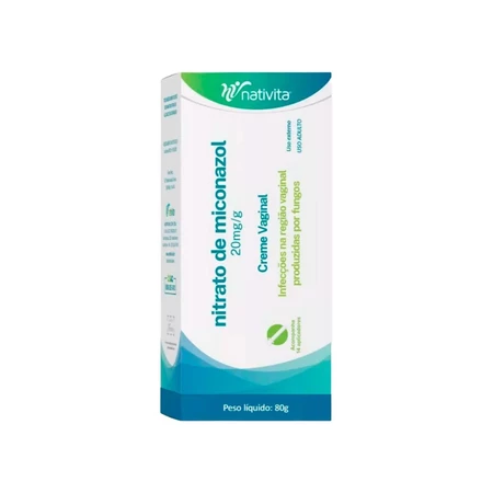 Nitrato de Miconazol Nativita 20mg/g 80g Com 14 Aplicadores Original