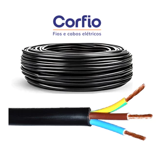 10/20/30 METROS DE CABO PP 100% COBRE 500V 3 X 1,00 MM CORFIO 3 VIAS