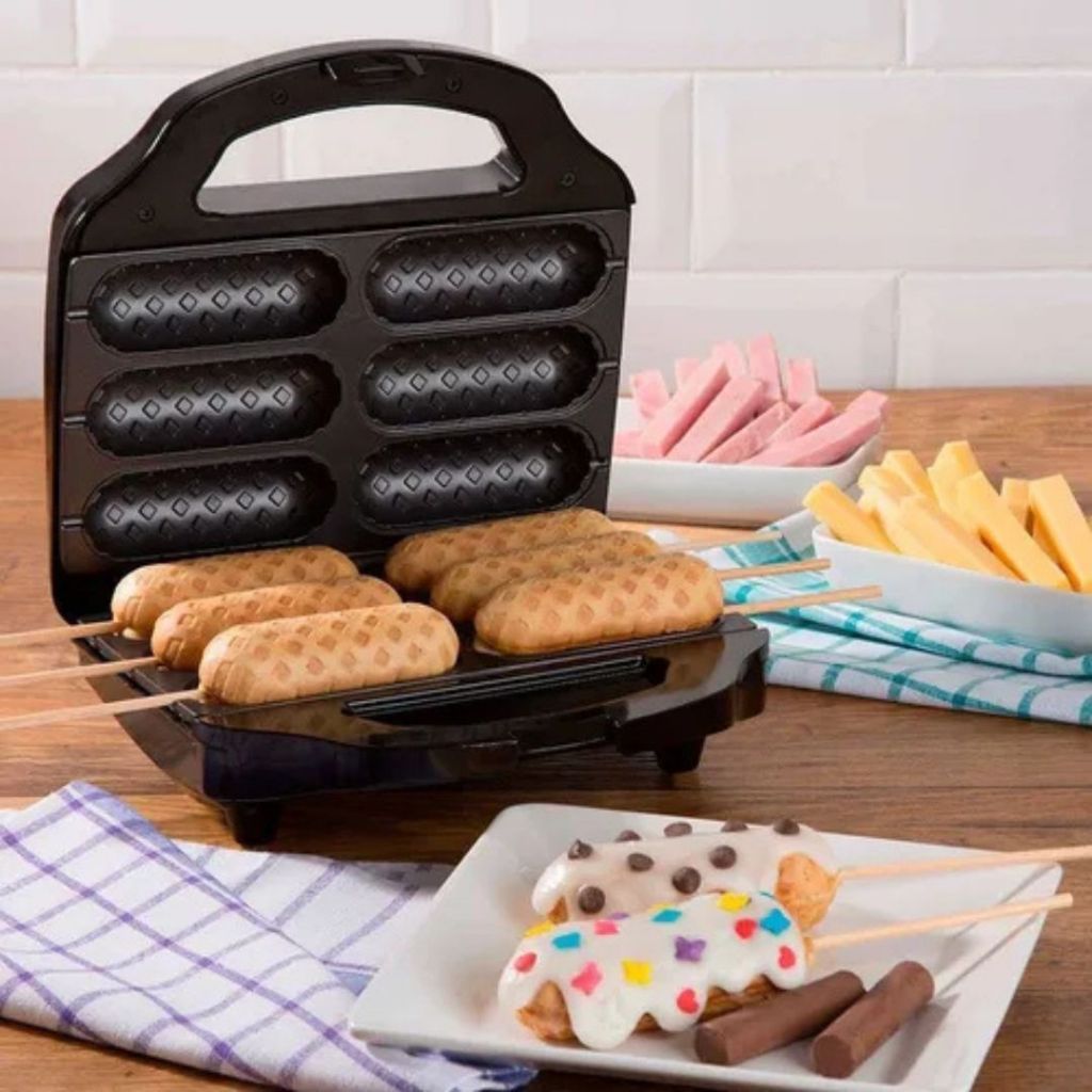 Máquina de Crepe Crepeira Elétrica Antiaderente Hot Dog Quei