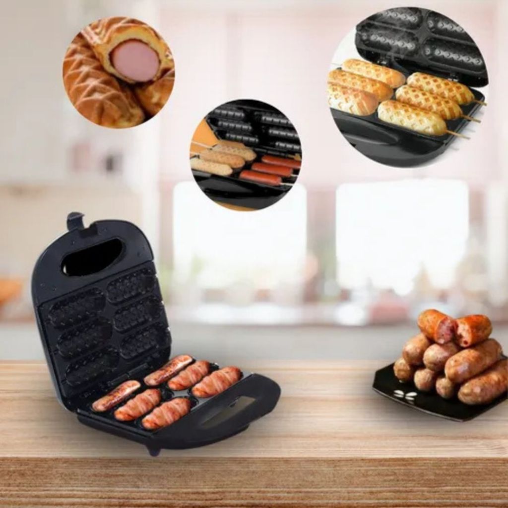 Máquina de Crepe Crepeira Elétrica Antiaderente Hot Dog Quei