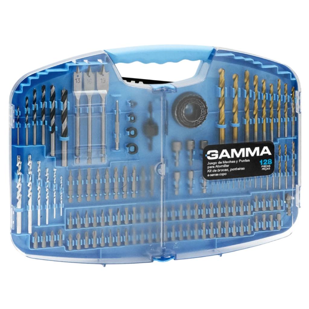 Kit caixa de ferramentas 128 peças GAMMA G19517 profissional azul