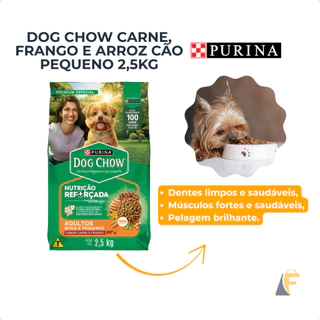 Ração Dog Chow Carne Frango e Arroz Sem Corantes 2,5kg Cães Adulto Raça Mini e Pequena Life Purina em Oferta na Shopee
