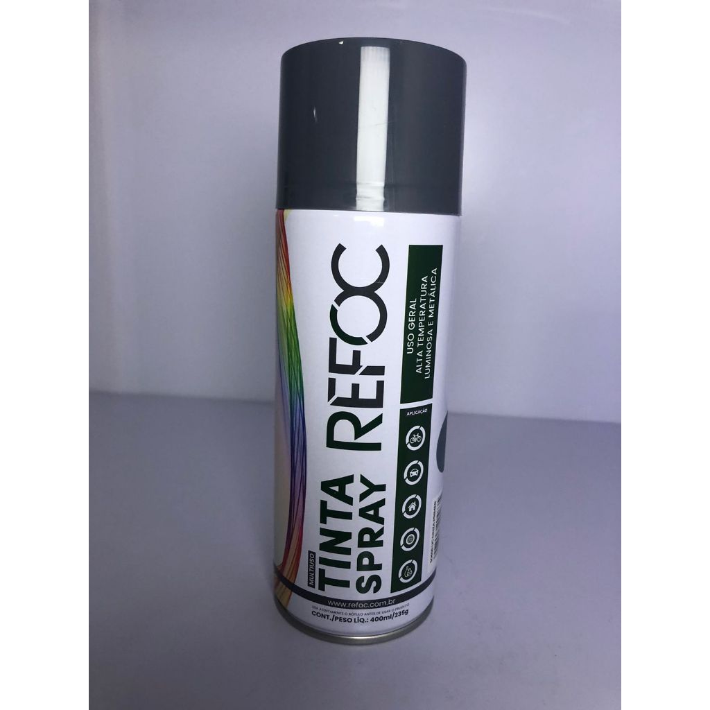 Spray Tinta Refoc 400ML Cor Cinza Primer