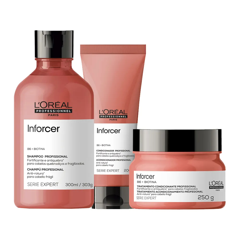 Kit L'Oréal Professionnel Serie Expert Inforcer- Shampoo 300ml ...