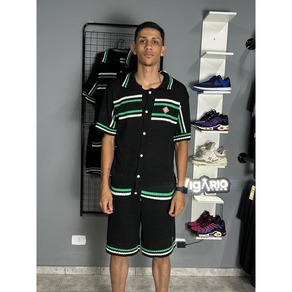 Conjunto Masculino Casa Blanca Linho Tricô