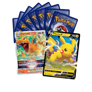 Kits Até 100 Cartas Pokémon Originais com Ultra Rara e 10 BRILHANTES GARANTIDAS - Sem Repetidas em Oferta na Shopee