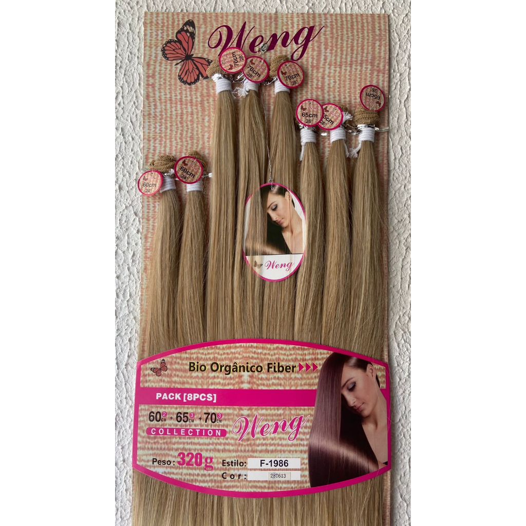 Cabelo Orgânico Liso 8 telas - 70cm 270 gramas - Best Premium