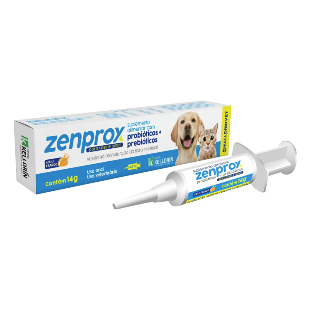 Suplemento Alimentar Probiótico e Prebiótico para Cães e Gatos Zenprox ...
