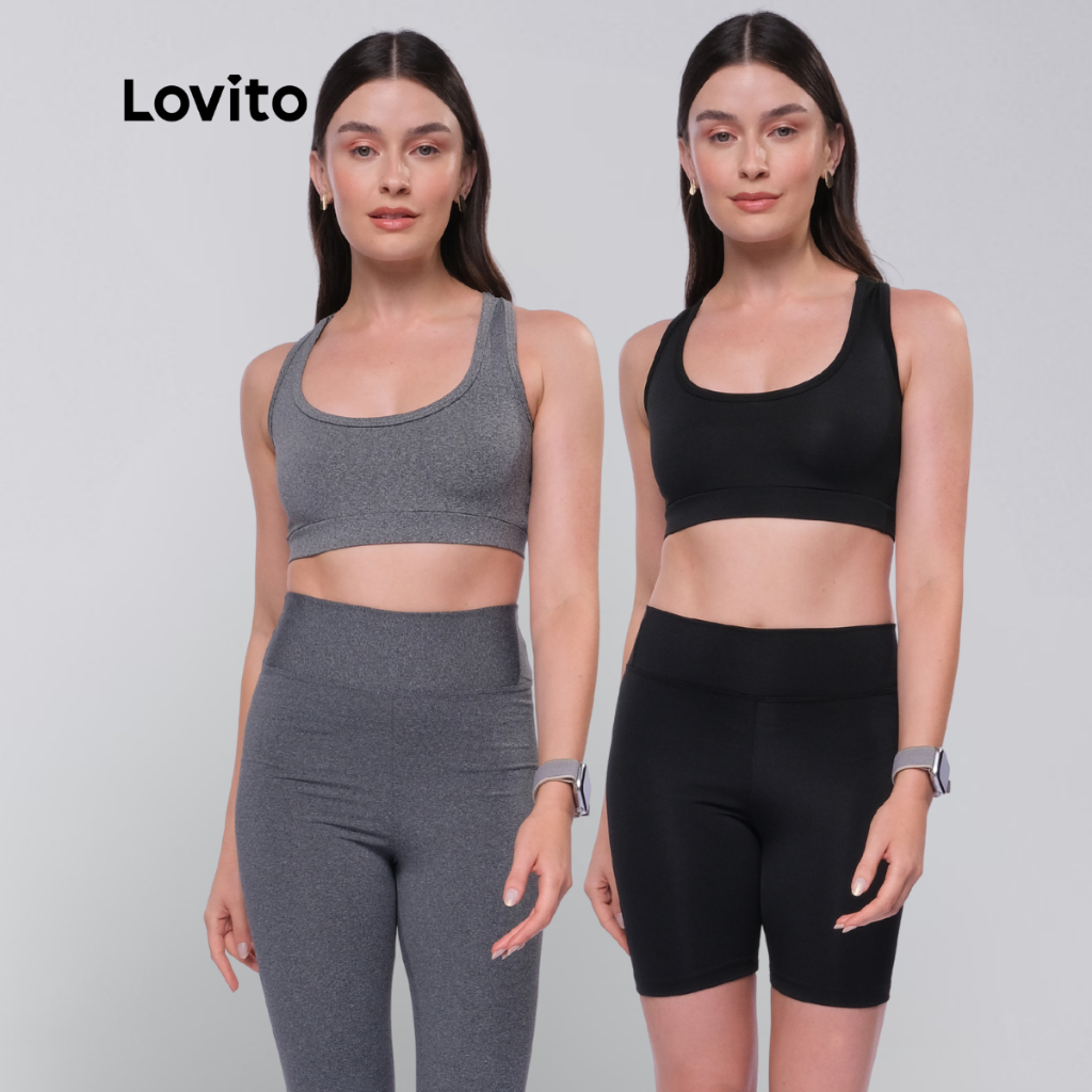 Lovito Top Basico Academia Esportivo Feminino LB15531583