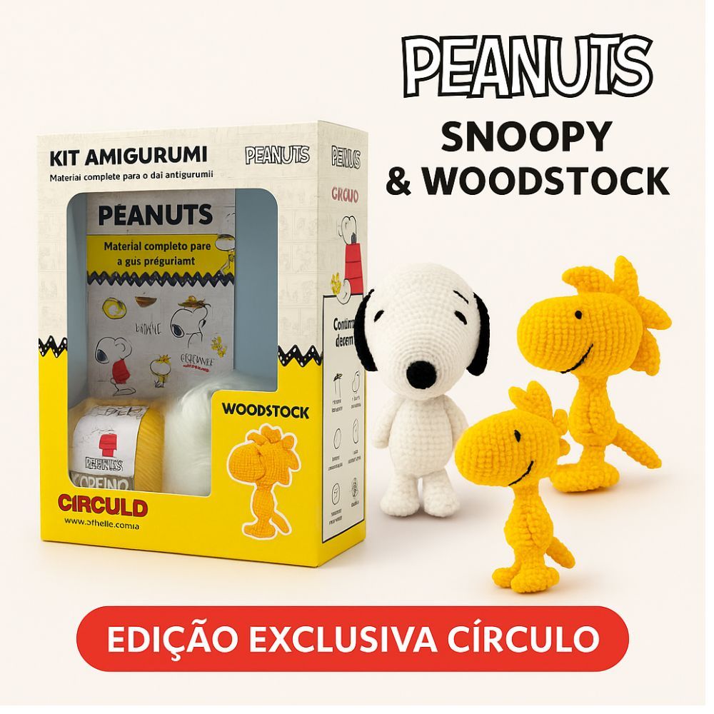 Kit Amigurumi Coleção Peanuts Snoopy e Woodstock - CIRCULO | Shopee Brasil
