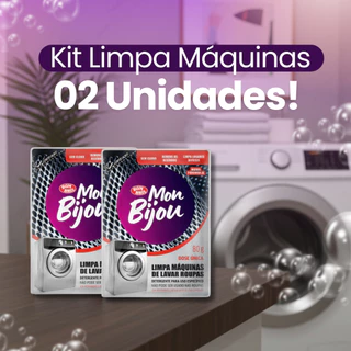 Kit 02 Limpa Máquina de Lavar Roupas em Pó 80g Mon Bijou em Oferta na Shopee