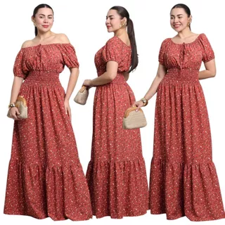 Vestido Longo Ciganinha CREPINHO Casual Manga curta Tendência Moda evangélica