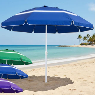 Guarda Sol Gigante 2,40m Anti Uv Praia Piscina Respirável Verão Areia Ombrelone Tipo Tenda Grande