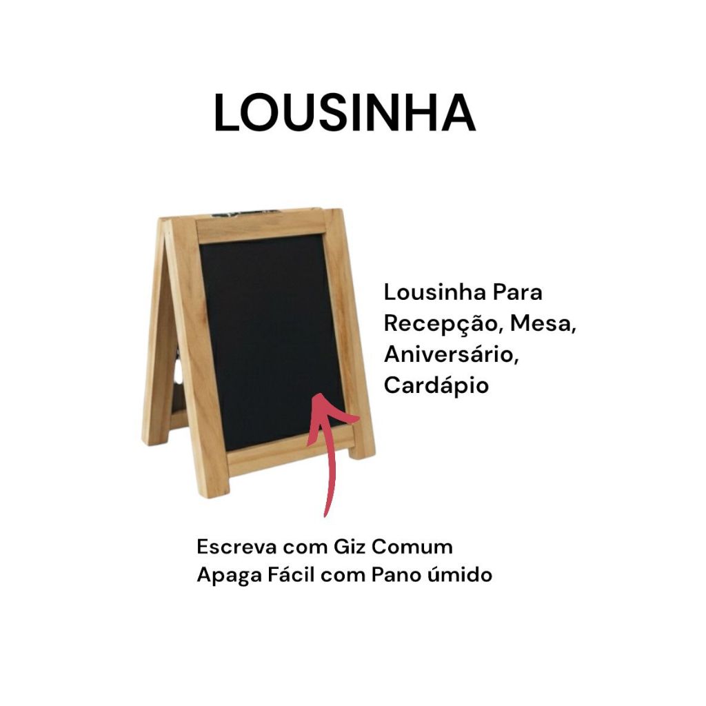 Mini Lousa Lousinha Para Recepção, Mesa Decoração, Bar, Card