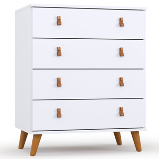 Cômoda Para Quarto Reforçada 4 Gavetas Espaçosas Luxo Encanto Frete Grátis Para Quarto De Criança Lp