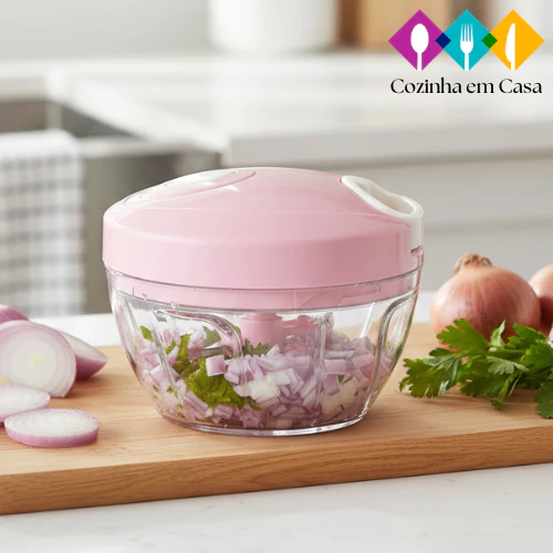 Mini Processador E Triturador De Alimentos Manual 3 Laminas 400ML1UNI COR ALEATORIA