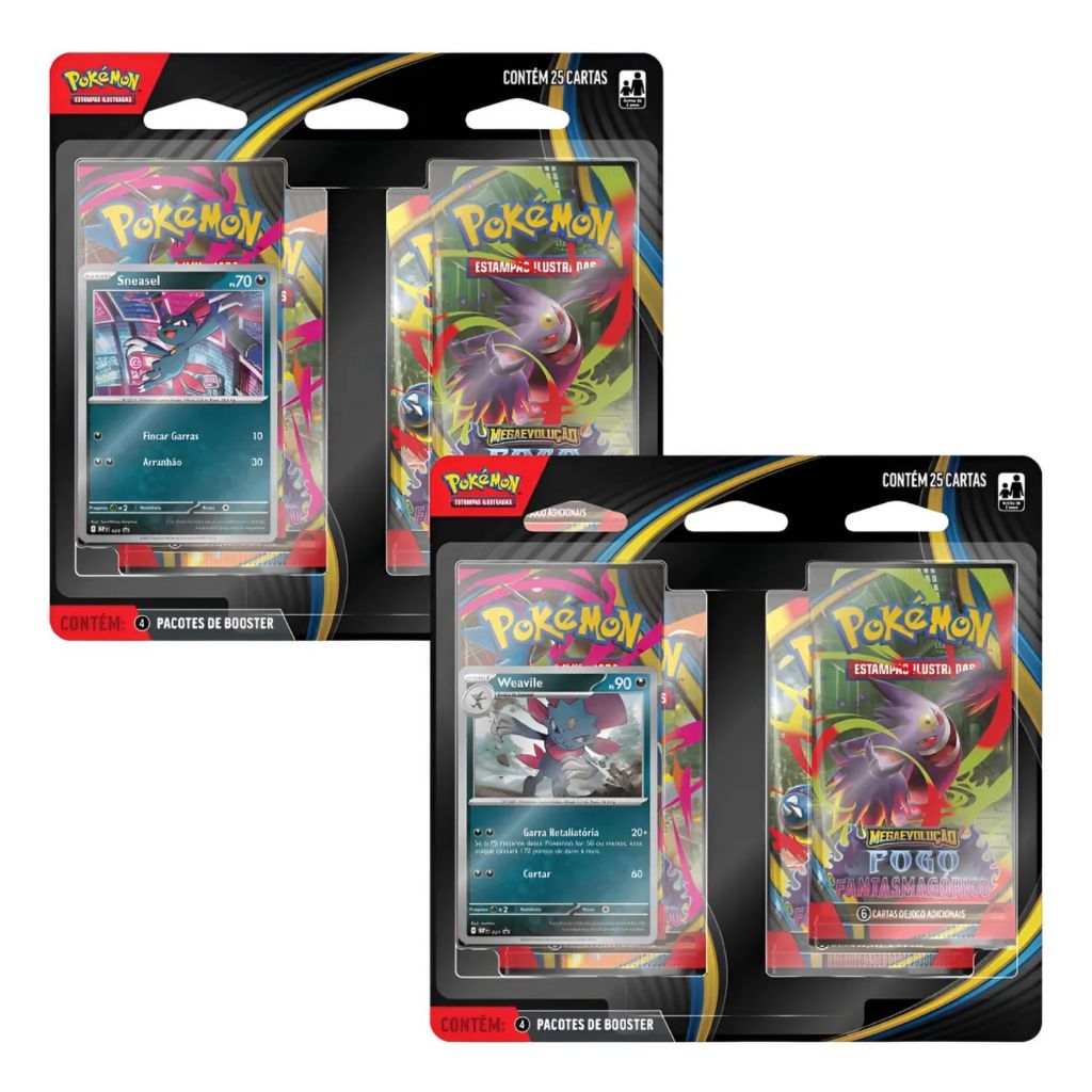 Kit Conjunto Dois Quad Pack Sneasel Weavile Pacote Quádruplo 6