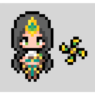 Chaveiro Sivir League Of Legends Hama Perler Beads