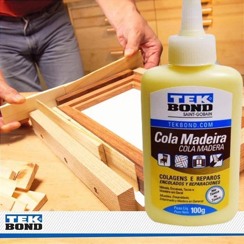 Cola Para Madeira e MDF Artesanato Tek Bond 100gr | Shopee Brasil