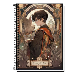 Caderno Escolar Harry Potter Personalizado 1,10,15 e 20 Matérias Capa Dura Espiral Resistente | Hogwarts na sua Mochila