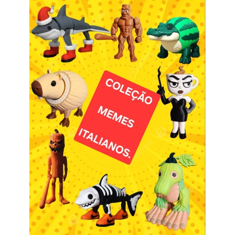 Bonecos Brainrot Coleção completa, Tralalero Tralala, Caputino ...