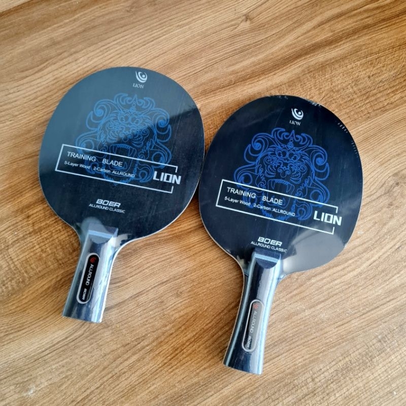 Raquete Profissional Tênis de mesa/ Ping Pong Preta e azul Boer Lion ...