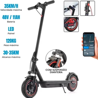 Patinete Elétrico Profissional 500w Adultos Até 150Kg Com Conexão APP Bluetooth e Freios a Disco em Oferta na Shopee