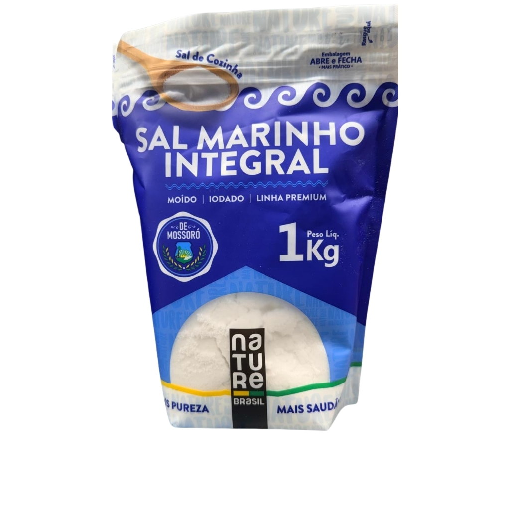 Sal Marinho Integral 1kg – Moído, Iodado e 100% Natural | Linha Premium ...