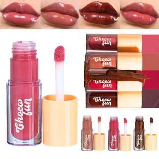 Lip Gloss Labial Tint Cream com Cor e Alta Pigmentação Confortável Chocolate Choco Fun Fenzza em Oferta na Shopee