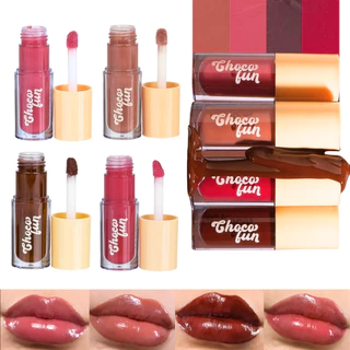 Kit 4 Lip Gloss Labial Tint Cream Super Pigmentado Textura Confortável Chocolate Choco Fun Fenzza em Oferta na Shopee