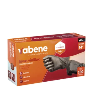 Vabene Luvas Viniflex Preta C/100 em Oferta na Shopee