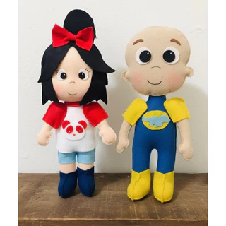 Cléo e cuquin de feltro para decoração de festas 30cm