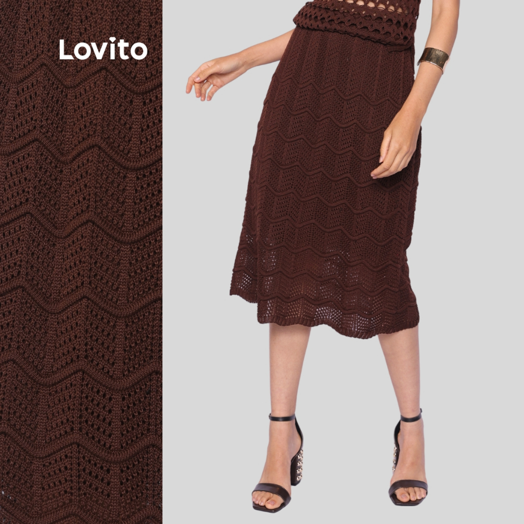 Lovito Saia Casual Lisa Feminina LB1181BRL1211