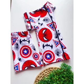 Pijama Infantil Masculino Homem Aranha e Capitão América , em Suede Premium em Oferta na Shopee