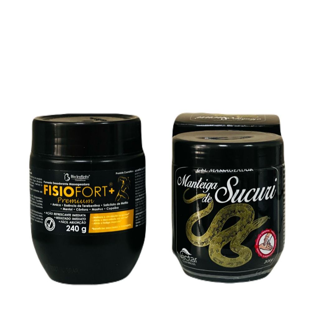 Gel Massageador Fisiofort Premium + manteiga de Sucur pote | Shopee Brasil